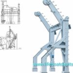50KN GRAVITY LUFFING DAVIT FOR 5.0M FRP TOTALLY ENCLOSED LIFEBOAT AND RESCUE BOAT