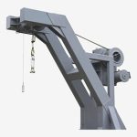 Platform Davit For 4.5M Outboard and Inbuilt Engine FRP Rescue Boat