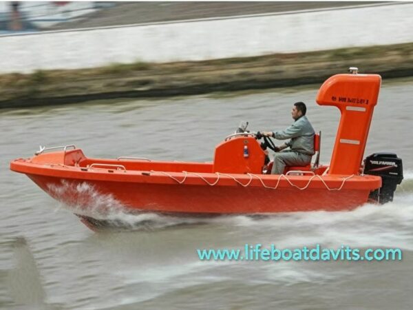Solas Approval with MED certificate Inbuilt Engine FRP Fast Rescue Boat For Sale