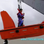 4.5M FRP 25HP Outboard Rescue Boat with 23KN Rescue Boat Davit For Trainning