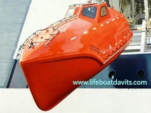4.9M with 16 persons Fire-proof Free Fall Lifeboat With ABS Class Approval Certificate